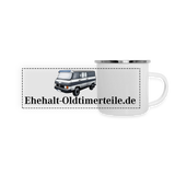 Panorama Emaille-Tasse - Weiß